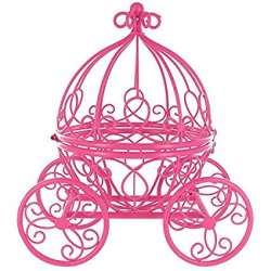 Amazon.com: Hot Pink Princess Carriage Metal Table Top Decor: Home ...