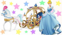 Disney Princess Cinderella Horse and Carriage! Twirling Skirt ...