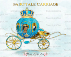 Little Prince Carriage Coach Turquoise & Gold Ornate Crown | African ...