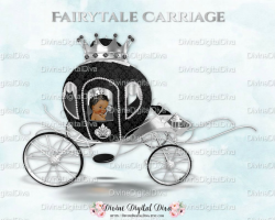 African American Little Prince Carriage Coach Black & Silver Crown ...