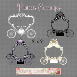 22 Princess Carriage Text Frames | Clipart Transparent Background ...