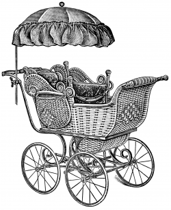 old catalogue page, vintage baby clip art, antique baby carriage ...