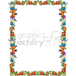 Royalty-Free Border with rabbits and carrots 133955 vector clip art ...