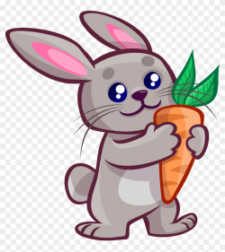 Baby Clipart Bugs Bunny - Cartoon Bunny Holding A Carrot, HD ...
