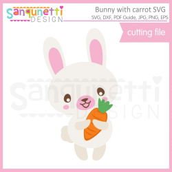 Sanqunetti Design: Bunny with carrot SVG