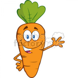 Royalty-Free Royalty Free RF Clipart Illustration Smiling Carrot ...