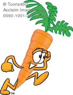 Clipart Cartoon Carrot Running