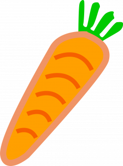 Clipart - carrot orange with green leafs