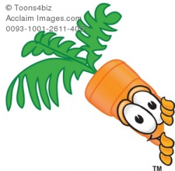 Clipart Cartoon Carrot Peering Out