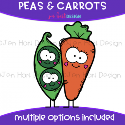 We Go Together Clipart- Peas and Carrots {jen hart Clip Art} by Jen ...