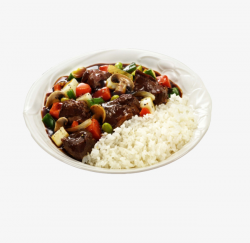 Fried Beef Rice With Carrot And Black Pepper, Steamed Rice, Package ...