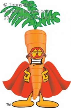 Clipart Cartoon Carrot Superhero