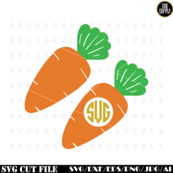 Carrots svg, Carrots Monogram svg, Easter carrots svg cut file vinyl ...