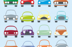 Digital cars clipart, printable car stickers, coupe car, cars clipart set,  colourful cars, cars clipart, boys graphic men graphic
