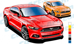 2015 Ford Mustang GT Vector Art — Car-Clip-Art.com