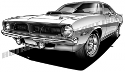1970 plymouth hemi barracuda clip art high, buy two images, get one ...