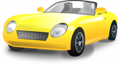 Yellow Convertible Sports Car Clip Art at Clker.com - vector clip ...