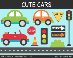 Cute Cars Clipart Digital Clip Art Graphics for by MareeTruelove ...