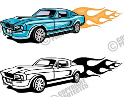 Car With Flames Clipart | listmachinepro.com