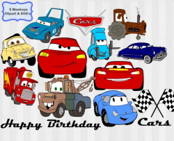 Disney Cars SVG bundle. Lightning McQueen svg, mater svg. Cars ...