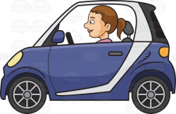 A Woman Driving A Smart Car | Illustrations | Car, Insurance ...