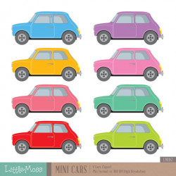 Mini Cars Digital Clipart