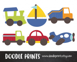 Cars Clipart, Digital Scrapbook Clip Art Printable, Transportation ...