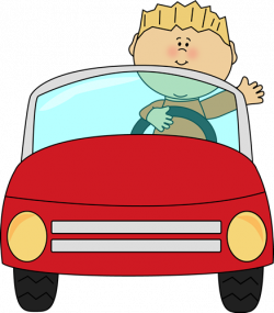 Boy driving a car and waving. | Transportation Clip Art | Pinterest ...