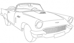 1955 Ford Thunderbird coloring page | Free Printable Coloring Pages