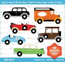 Buy 2 Get 2 Free Vintage Racing Cars Clipart by babapuffbaby, $5.00 ...