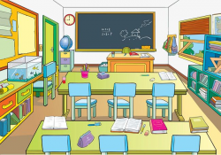 Cartoon School Classrooms, School Clipart, Classrooms ...
