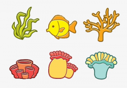 Cartoon Fish And Coral Reef, Decorative Pattern, Coral Reef, Fish ...