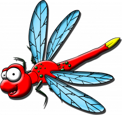 Clipart - Cartoon Dragonfly