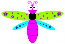 Friendly Cartoon Dragonfly Clipart - Design Droide