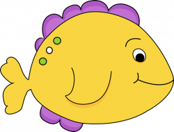Purple Cartoon Fish | Yellow Fish Clip Art Image - yellow fish with ...