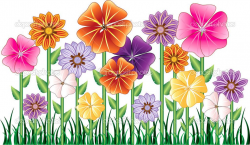 Cartoon Flowers Clip Art | Flower Garden | Stock Vector © Basheera ...