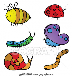 Vector Art - Insect cartoons. Clipart Drawing gg57284802 - GoGraph
