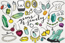 Gems & Jewelry Clipart Illustrations ~ Illustrations ~ Creative Market