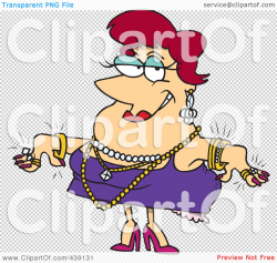 Girl wearing necklace clipart