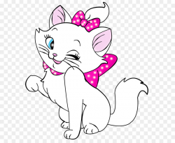 Kitten Cat Marie Clip art - White Kitten Cartoon Free Clipart png ...