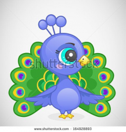 Cute Cartoon Baby Peacock | Peacock cartoon Stock Photos ...