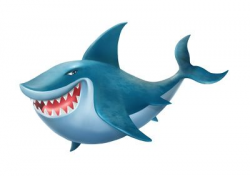 Cartoon Shark Clipart, Blue 3D Fish Illustration | Just Free Image ...