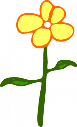 Yellow Cartoon Flower Clip Art at Clker.com - vector clip art online ...