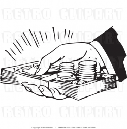 28+ Collection of Money In Hand Clipart Black And White | High ...