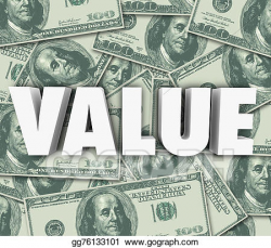 Clipart - Value 3d word money background asset worth price cost ...