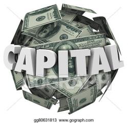 Stock Illustration - Capital 3d word loan funding financing money ...