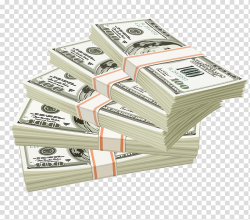 Five bundle of 100 US dollar banknotes illustration, Money ...