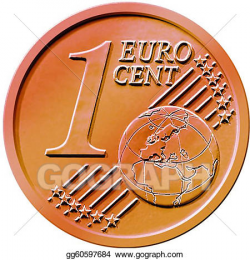 Stock Illustration - One (1) cent euro coin. Clipart Illustrations ...
