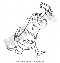Money Clipart #225521: Coloring Page Outline of a Happy Businessman ...