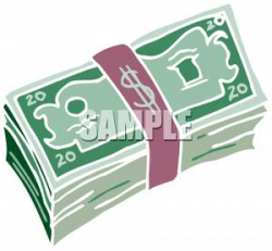 A Wad of Cash - Royalty Free Clipart Picture